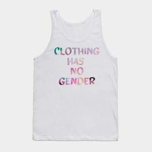 Clothing has no Gender Quote Glitch Art Tank Top